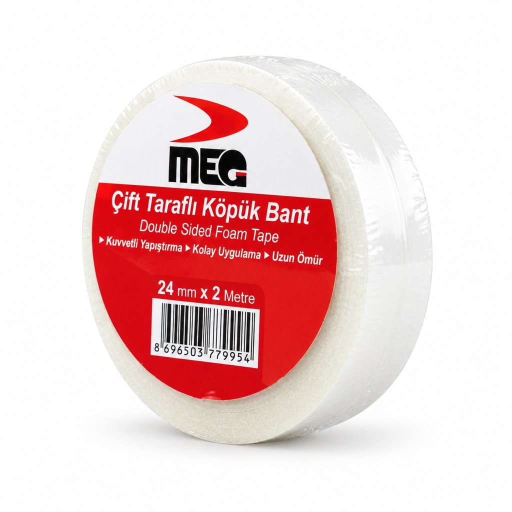 Çift Taraflı Köpük Bant 24MMX2M